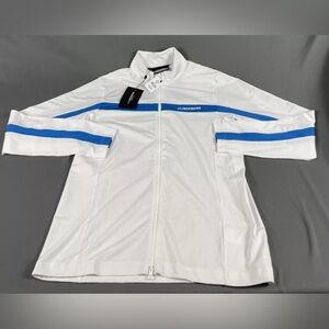 J.Lindeberg Golf Jacket Midlayer Jarvis XL White Geometric Polyester Spandex